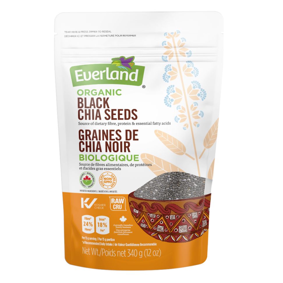 Chia Seeds, Black, Organic 340g