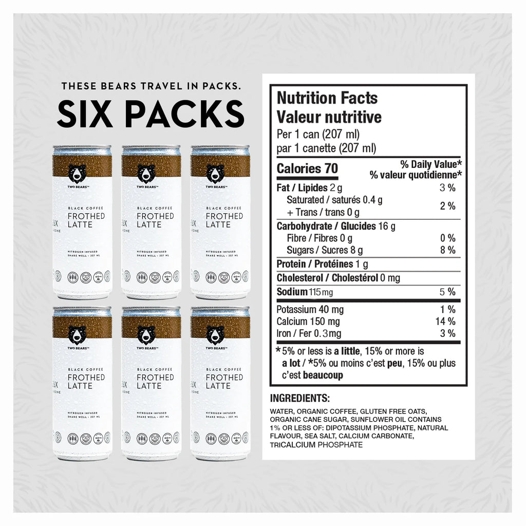 Frothed Black Oat Latte / Pack of 6