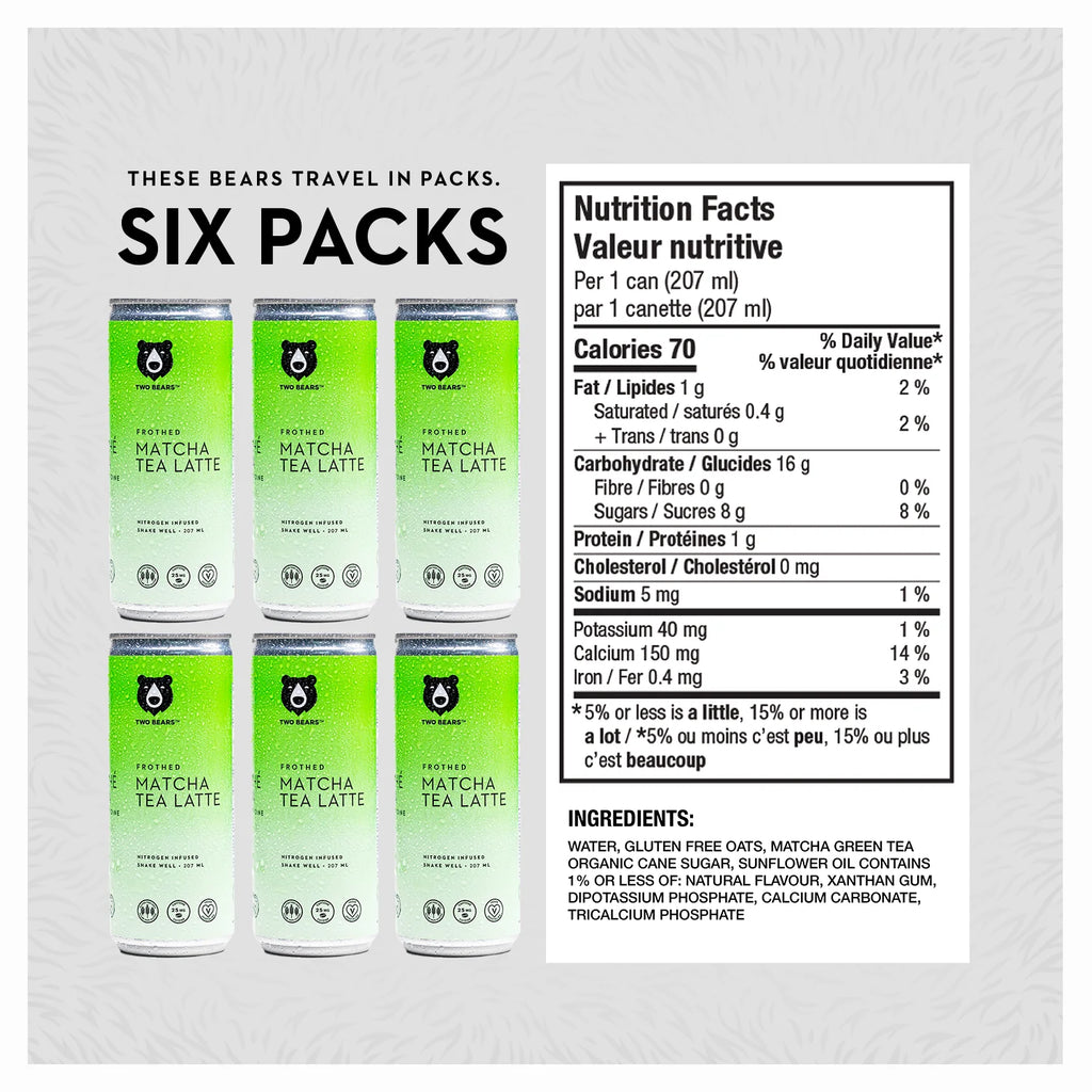 Frothed Matcha Tea Oat Latte / Pack of 6