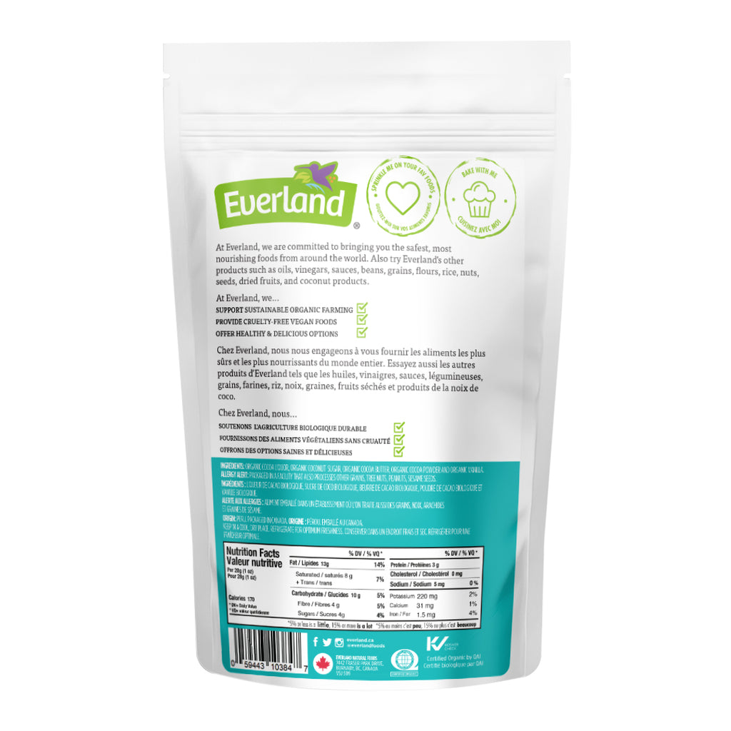 Organic Chocolate Chips Sweetened With  Coconut Sugar
