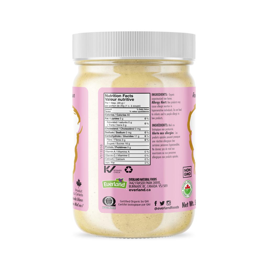 Sweetcane Organic  Honey, Creamy Raw Unpasteurized
