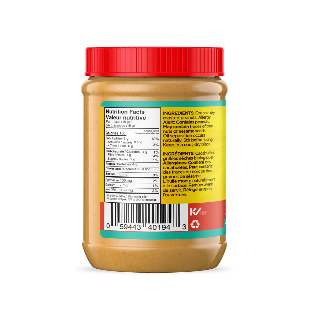 Peanut Butter, Smooth Unsalted, Organic