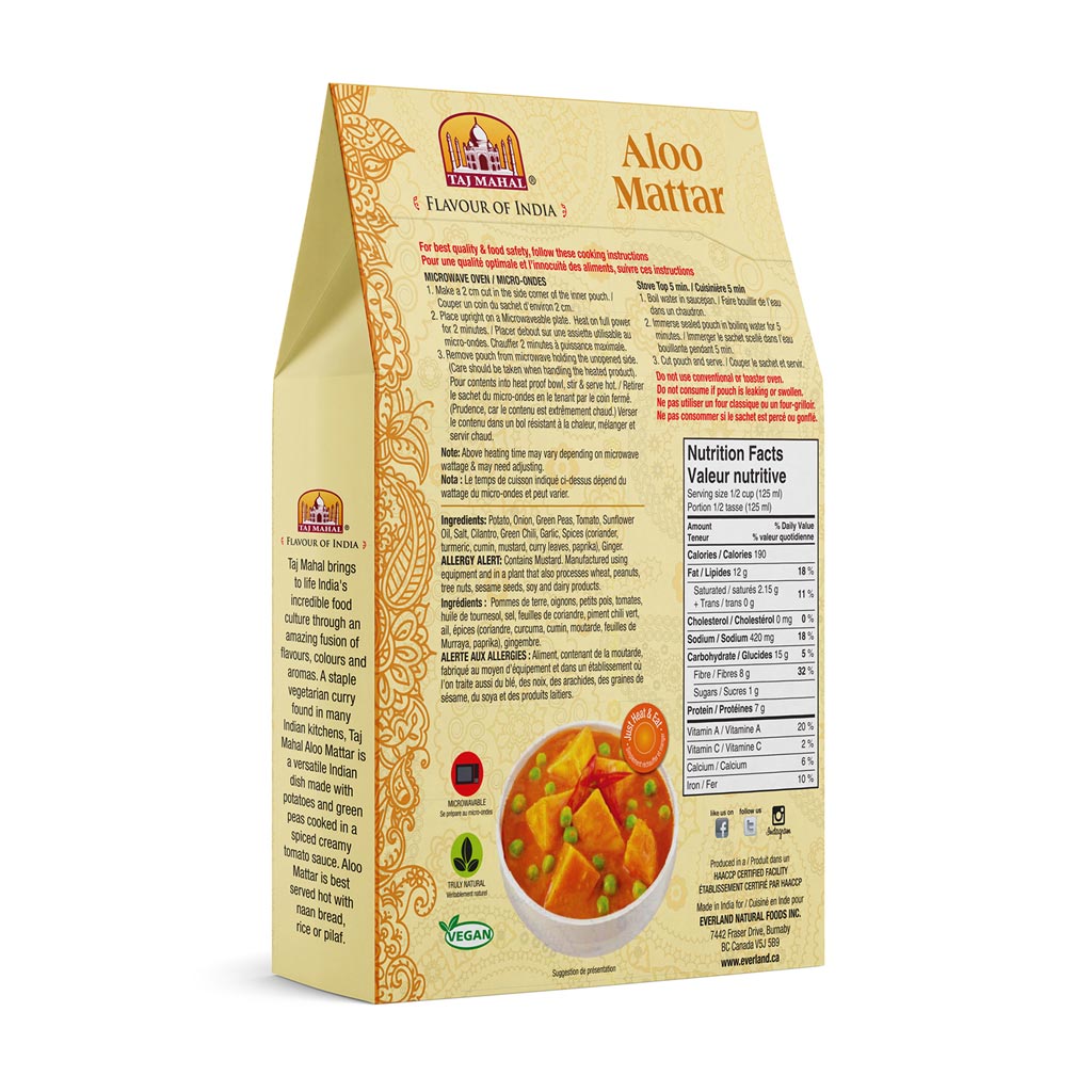 Pack of 3 Aloo Mattar (Potato/Green Pea)