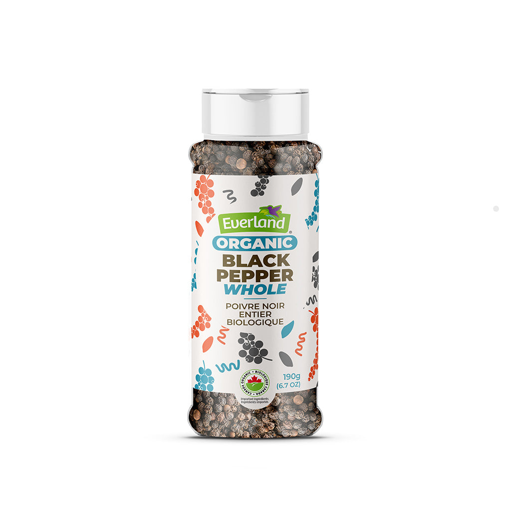 Organic Black Pepper Whole - 190g