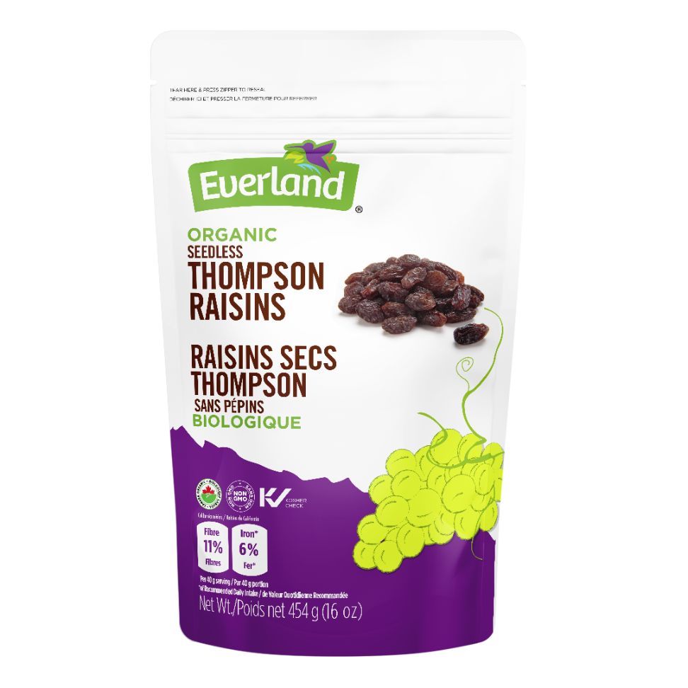 Thompson Raisins Seedless, Organic